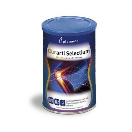 Curarti Selectium Colágeno, Curcuma, Ácido Hialurónico, Vitamina C y Resveratrol - Articulaciones - Plameca - 300 gramos