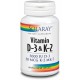Vitamina D3 & K2 Solaray 60 Cápsulas